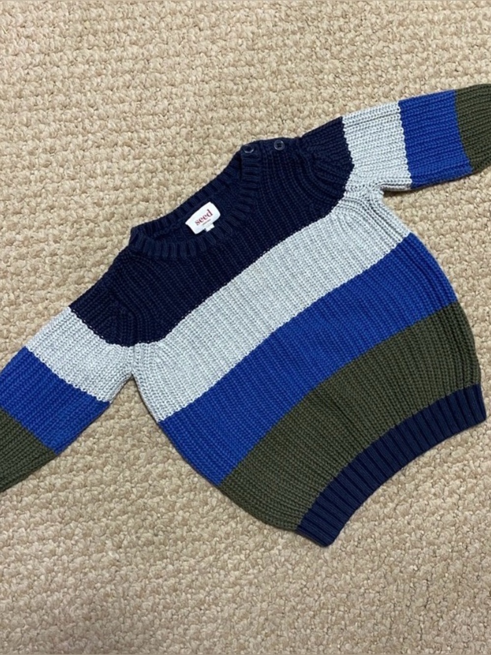 Seed boys size 2T striped sweater.